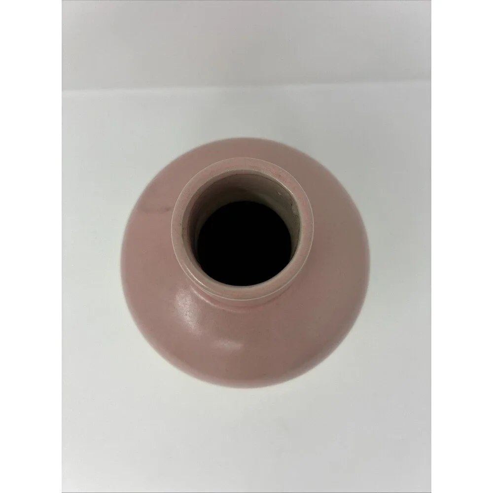 Vintage Pier 1 Blush Pink And Gold Pottery Vase Dipped Gold Metallic, Retired